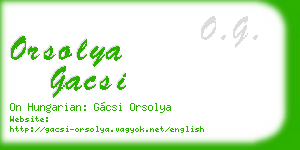 orsolya gacsi business card