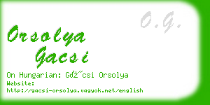 orsolya gacsi business card